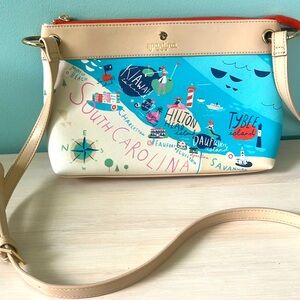 Spartina purse. Beach themed design. Crossbody style.